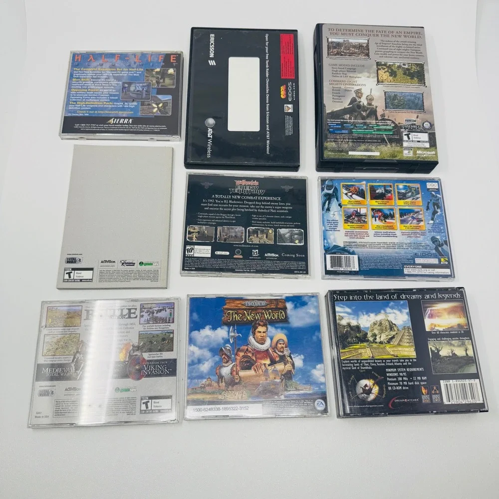 PC Game Lot Half-Life GOTY Age of‎ Empires III Soldier of Fortune II Tomb Raider